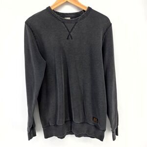 H&M L.O.G.G. Sweatshirt Mens XS Dark Gray Acid Wash Crewneck Pullover 06429109